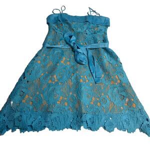 Dalia Macphee Women’s Blue/Tan Dress Size XL